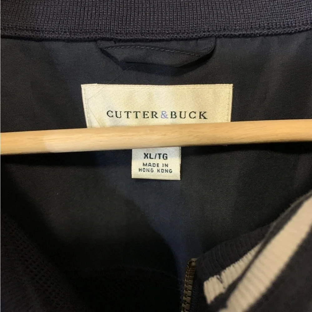 Vtg Cutter & Buck‎ Men's Sz XL AXA Logo black Windbreaker